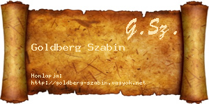 Goldberg Szabin névjegykártya